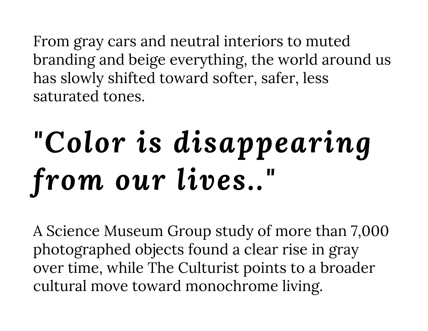 color is disappearing 