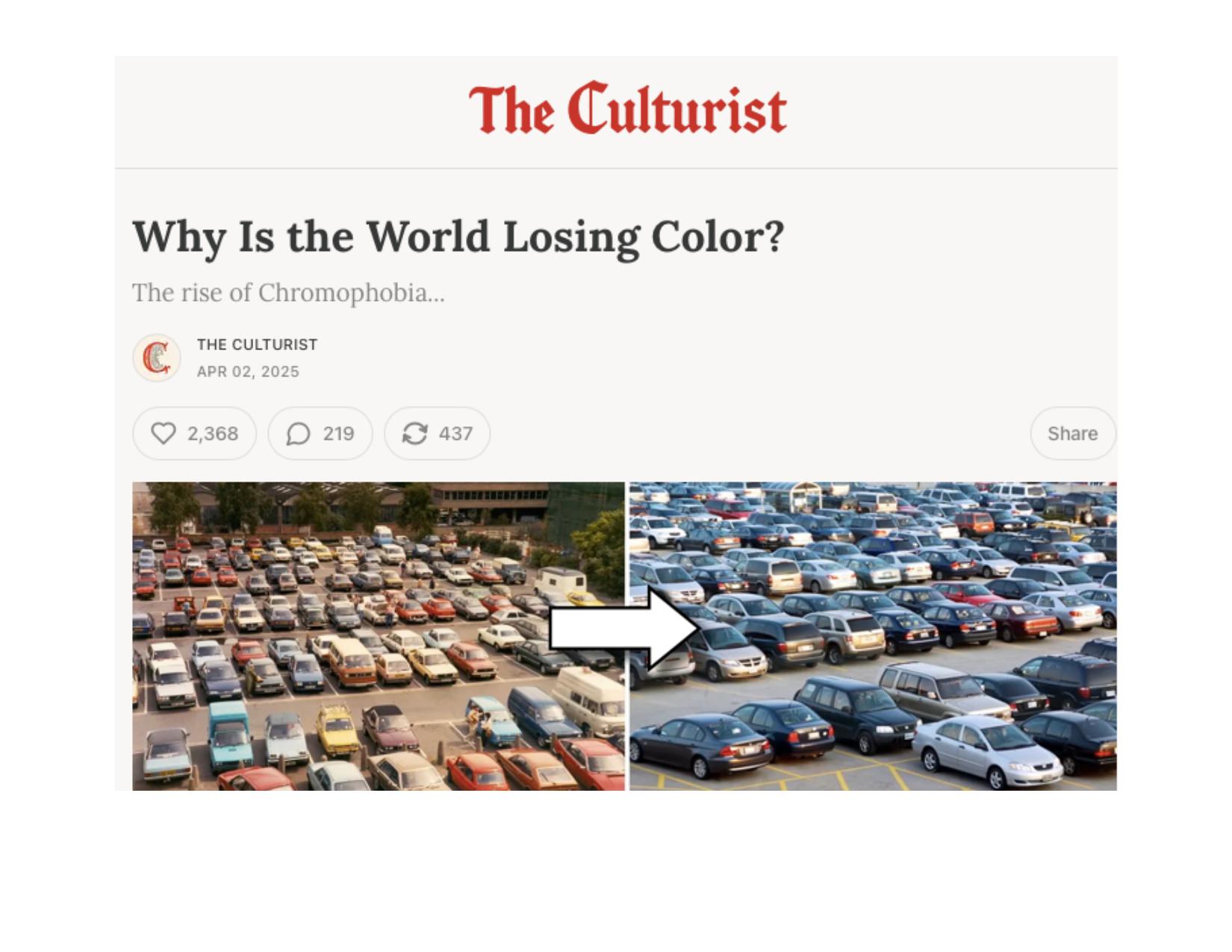 world is losing color  