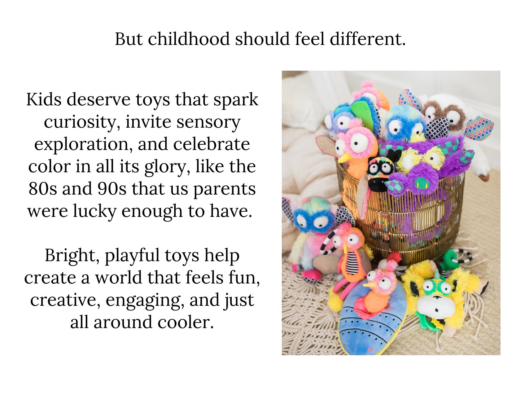 colorful baby plush toys 